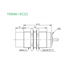 Термостойкий индуктивный датчик Akusense TGN30-15PC
