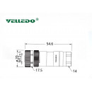 Соединитель клеммный VELLEDQ M12-F08T (розетка)