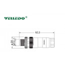 Соединитель клеммный VELLEDQ M12-M08T (вилка)