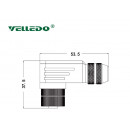 Соединитель клеммный VELLEDQ M12P-F08S (розетка)