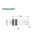 Соединитель клеммный VELLEDQ M12P-F08T (розетка)