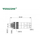 Соединитель клеммный VELLEDQ M12P-M08T (вилка)