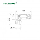 Соединитель для распределительной коробки VELLEDQ M12-F08S06-3.0TL/BK