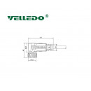 Соединитель для распределительной коробки VELLEDQ M23-F19S15-10.0TL/BK