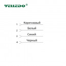 Соединитель кабельный VELLEDQ M8-F04S-2.0PVC/BK (розетка)
