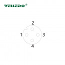 Mонтажный разъем VELLEDQ FLH-M12-F04(PG9)-НВ