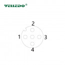 Mонтажный разъем VELLEDQ FLH-M12-F05(M12)-0.5