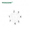Mонтажный разъем VELLEDQ FLQ-M12-F08(M12)-0.3