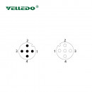 Mонтажный разъем VELLEDQ FL-M12-M05/F05(M16)