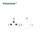Монтажный разъем VELLEDQ FL-M8-M03/F03(M10)