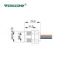 Монтажный разъем VELLEDQ FLH-M8-F04(M10)-0.2