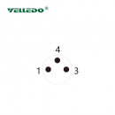 Монтажный разъем VELLEDQ FLH-M8-M03(M8)-0.3