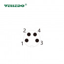 Монтажный разъем VELLEDQ FLH-M8-M04(М8)-0.3
