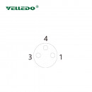 Монтажный разъем VELLEDQ FLQ-M8-F03(М8)-0.3