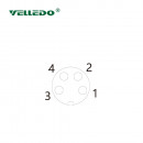 Монтажный разъем VELLEDQ FLQ-M8-F04(М8)-0.3