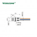 Монтажный разъем VELLEDQ FLQ-M8-M04(М8)-0.3