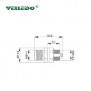 Монтажный разъем VELLEDQ FLQ-M8-М04(М8)-НВ