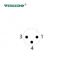 Mонтажный разъем VELLEDQ FLQ-M12-M03(M16)-HB