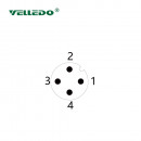 Mонтажный разъем VELLEDQ FLQ-M12-M04(PG9)-0.3