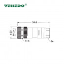Соединитель клеммный VELLEDQ M12-F03T (розетка)