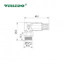 Соединитель кабельный VELLEDQ M12P-M05S-2.0PVC/BK (вилка)