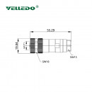 Соединитель клеммный VELLEDQ M12P-F04T (розетка)