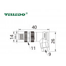 Соединитель клеммный VELLEDQ M8-M04S (вилка)