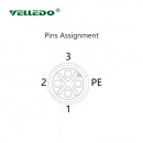 Mонтажный разъем VELLEDQ FLH-M12-SF04(PG9)-0.5