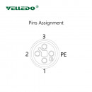 Mонтажный разъем VELLEDQ FLH-M12-TF04(PG9)-0.3