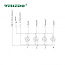 Распределительная коробка VELLEDQ M12-A3-4K4-DZP