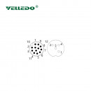 Распределительная коробка VELLEDQ M12-A3-4K4-M12