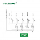 Распределительная коробка VELLEDQ M12-A3-4K4P-3.0PVC/GY