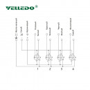 Распределительная коробка VELLEDQ M12-A3-4K5-DZP