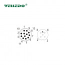 Распределительная коробка VELLEDQ M12-A3-4K5P-M12