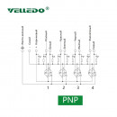 Распределительная коробка VELLEDQ M12-A3-4K5P-3.0PUR/GY