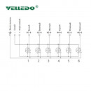 Распределительная коробка VELLEDQ M12-A3-6K4-DZP
