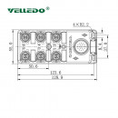 Распределительная коробка VELLEDQ M12-A3-6K5P-M23
