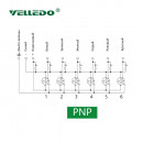 Распределительная коробка VELLEDQ M12-A3-6K4P-3.0PVC/GY