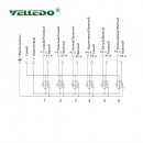 Распределительная коробка VELLEDQ M12-A3-6K5-DZP