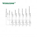 Распределительная коробка VELLEDQ M12-A3-6K5-5.0TL/GY