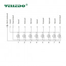 Распределительная коробка VELLEDQ M12-A3-8K4-10.0TL/GY