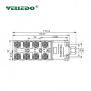 Распределительная коробка VELLEDQ M12-A3-8K5N-3.0PUR/GY