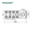 Распределительная коробка VELLEDQ M12-A3-8K5P-M23