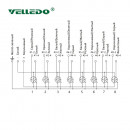 Распределительная коробка VELLEDQ M12-A3-8K5-DZP