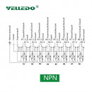 Распределительная коробка VELLEDQ M12-A3-8K5N-DZP