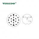 Распределительная коробка VELLEDQ M12-A3-8K4N-M23