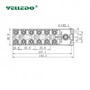Распределительная коробка VELLEDQ M8-A3-12K3P-M12