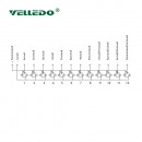 Распределительная коробка VELLEDQ M8-A3-12K3-3.0PVC/GY