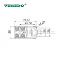 Распределительная коробка VELLEDQ M8-A3-4K3P-5.0TL/GY