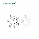 Распределительная коробка VELLEDQ M8-A3-4K3P-M12